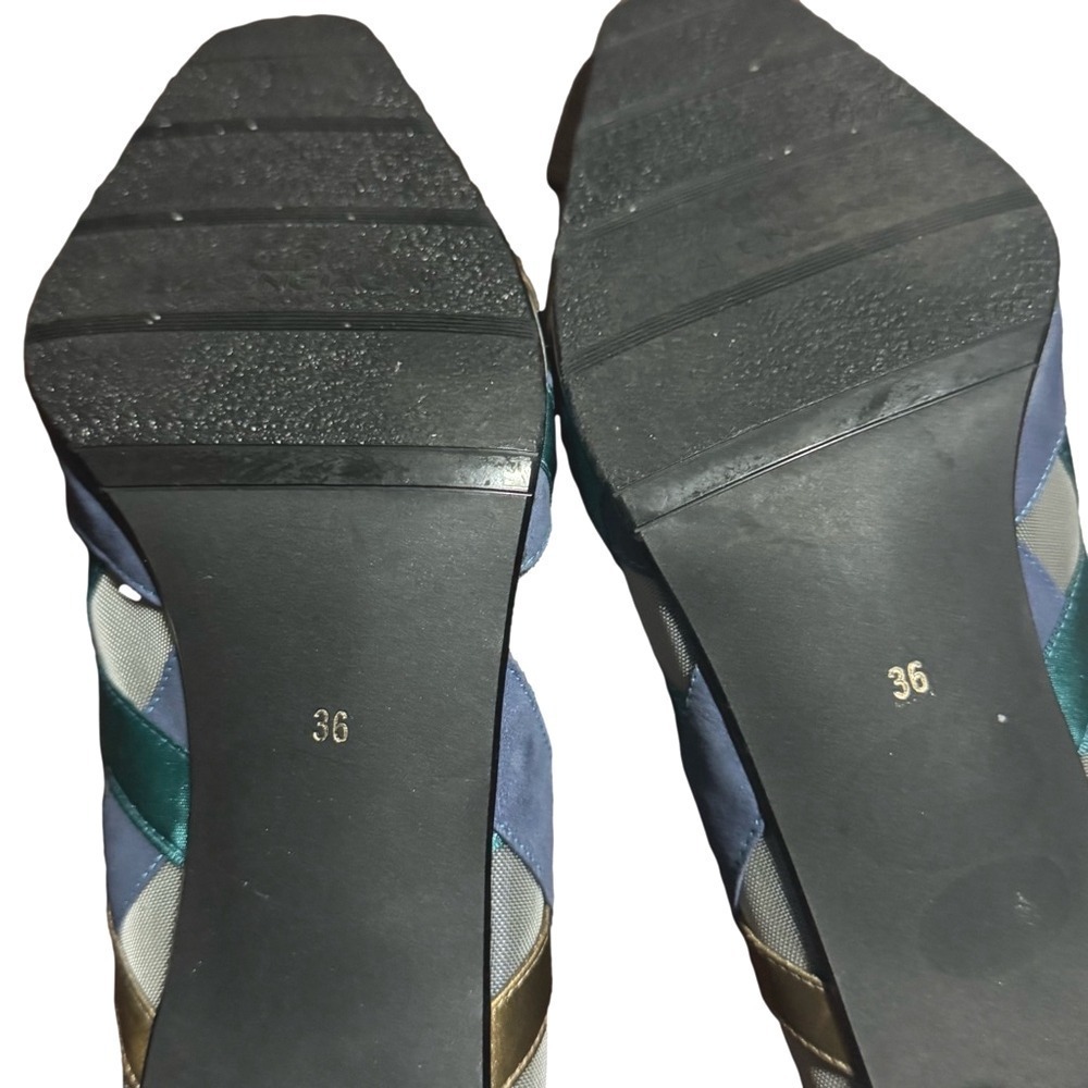 Balenciaga 36 (US 5.5) Vintage Suede And Mesh Pumps Heels Lavender - Picture 8 of 9